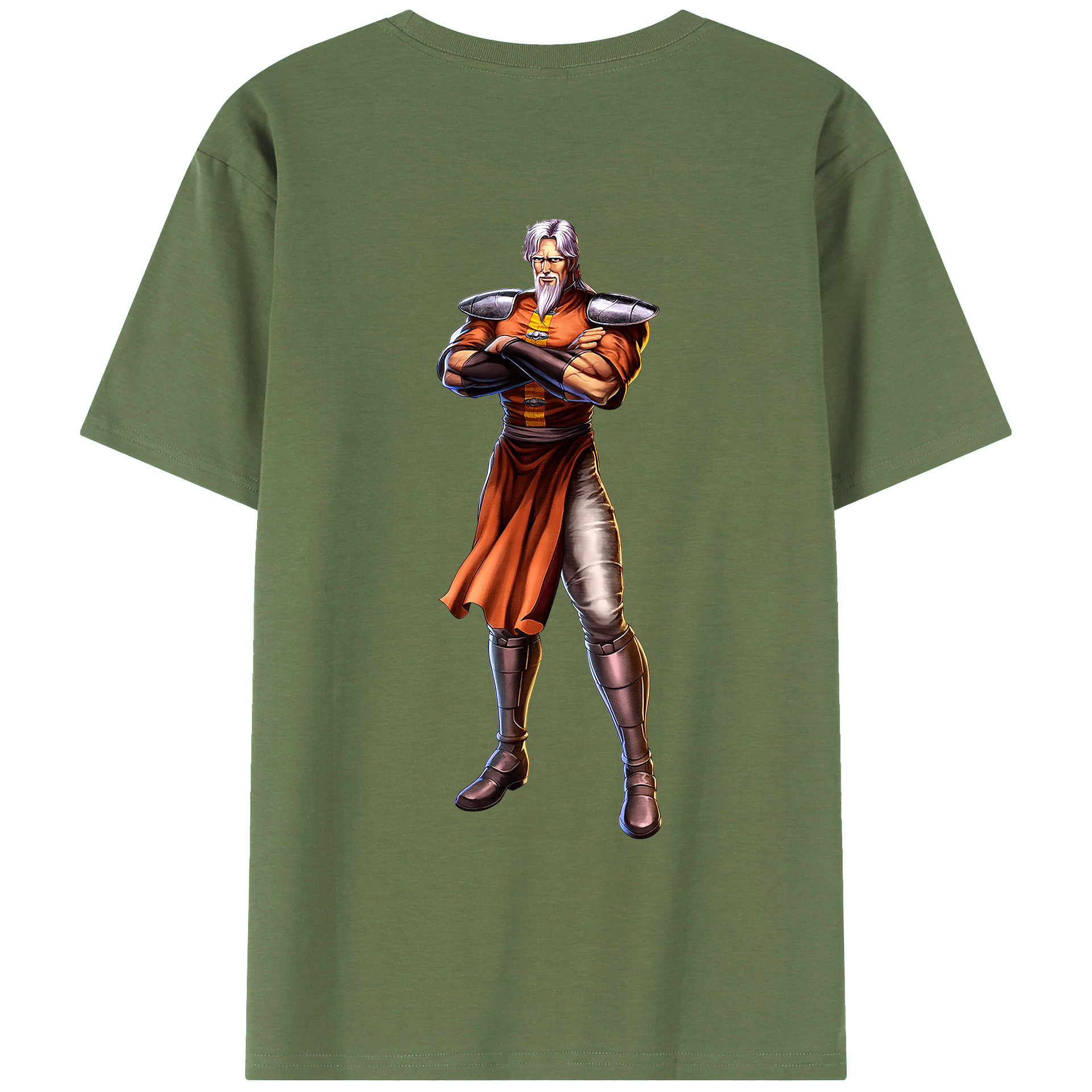 （画像用） 北斗の拳 Fist of the North Star 綿100％ メンズ半袖Tシャツ（バックプリント） 通気性